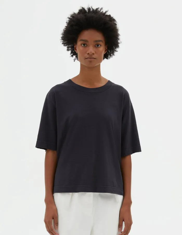 Women Mhl Simple T Shirt Navy Margaret Howell Sportswear