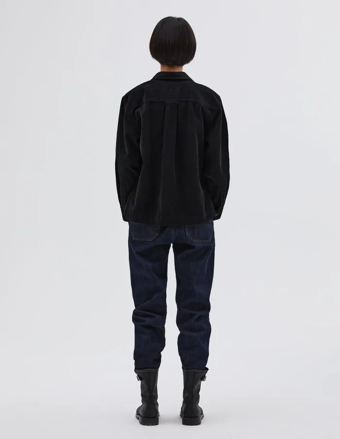 Women Mhl Single Pocket Overshirt Black Margaret Howell Shirts