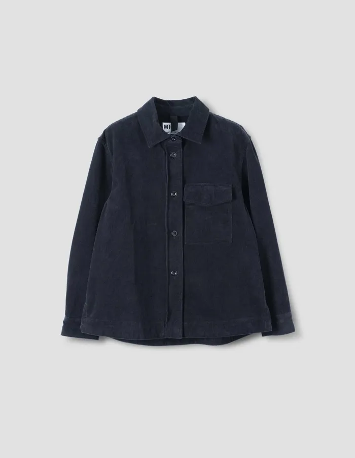 Women Mhl Single Pocket Overshirt Black Margaret Howell Shirts
