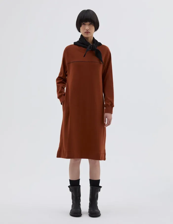 Women Mhl Yoke Seam Dress Cayenne Margaret Howell Dresses