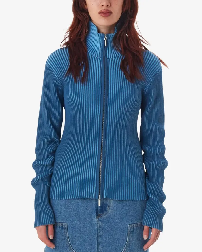 Women ONYX CARDIGAN Coronet Blue Multi OBEY Clothing Sweaters