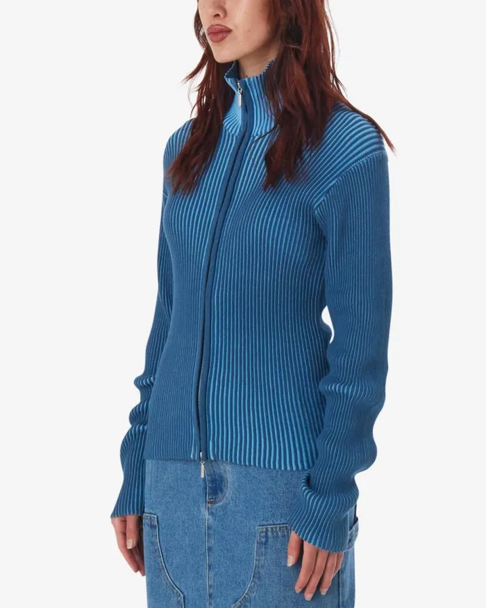 Women ONYX CARDIGAN Coronet Blue Multi OBEY Clothing Sweaters