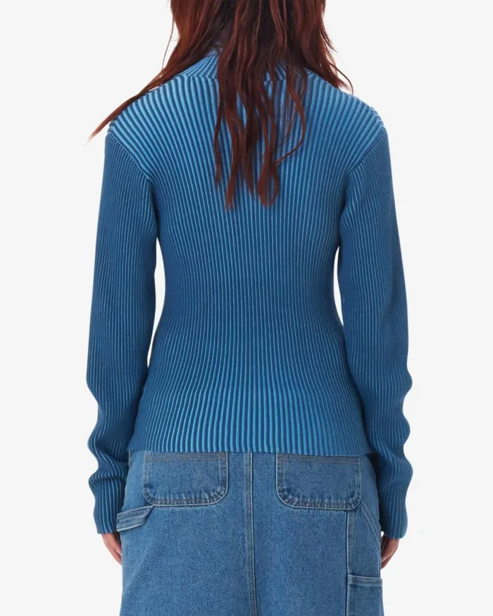 Women ONYX CARDIGAN Coronet Blue Multi OBEY Clothing Sweaters