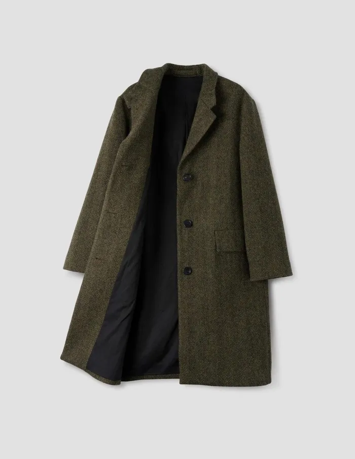 Women Overcoat Black Sand Margaret Howell Jackets and Coats
