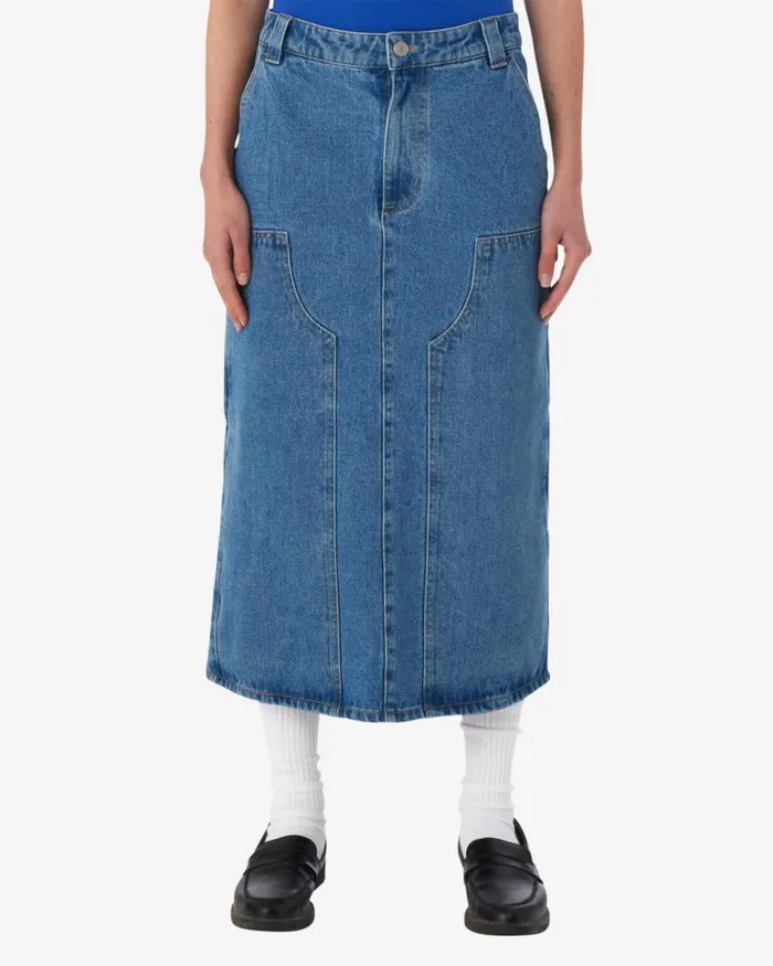 Women PAINTERS MIDI SKIRT Unbleached OBEY Clothing BOTTOMS