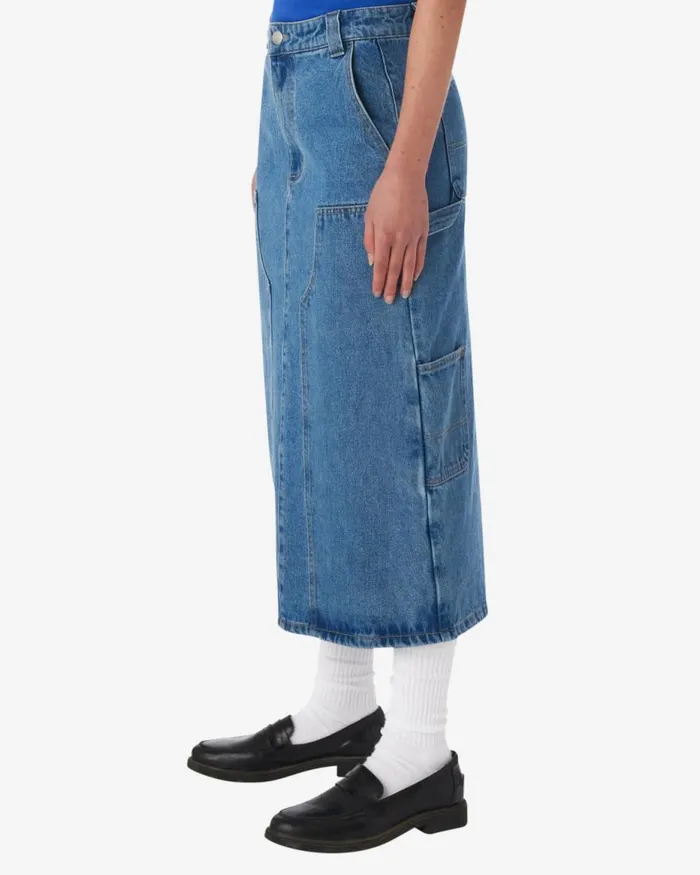 Women PAINTERS MIDI SKIRT Unbleached OBEY Clothing BOTTOMS