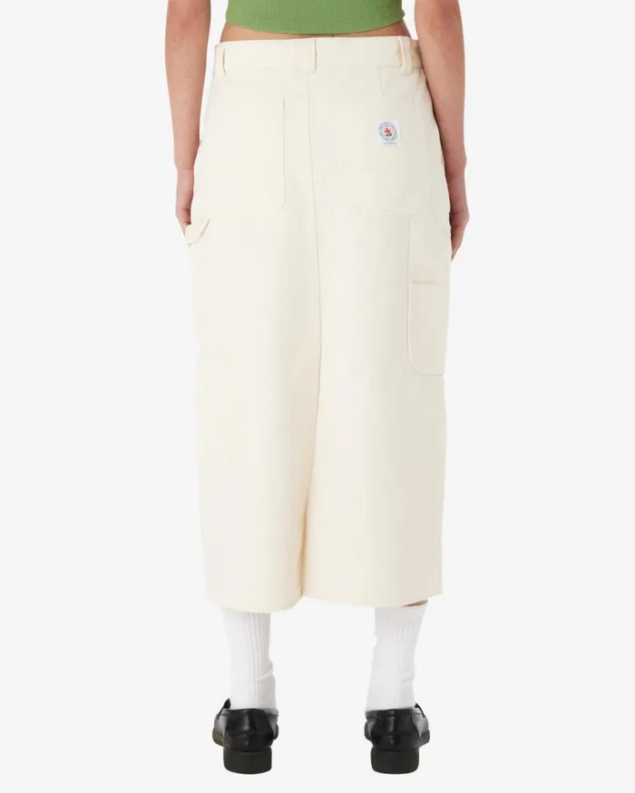 Women PAINTERS MIDI SKIRT Unbleached OBEY Clothing BOTTOMS