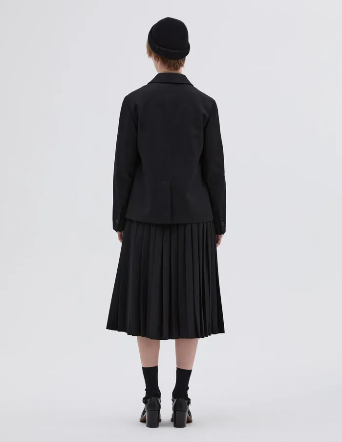 Women Peak Lapel Blazer Black Margaret Howell Jackets and Coats