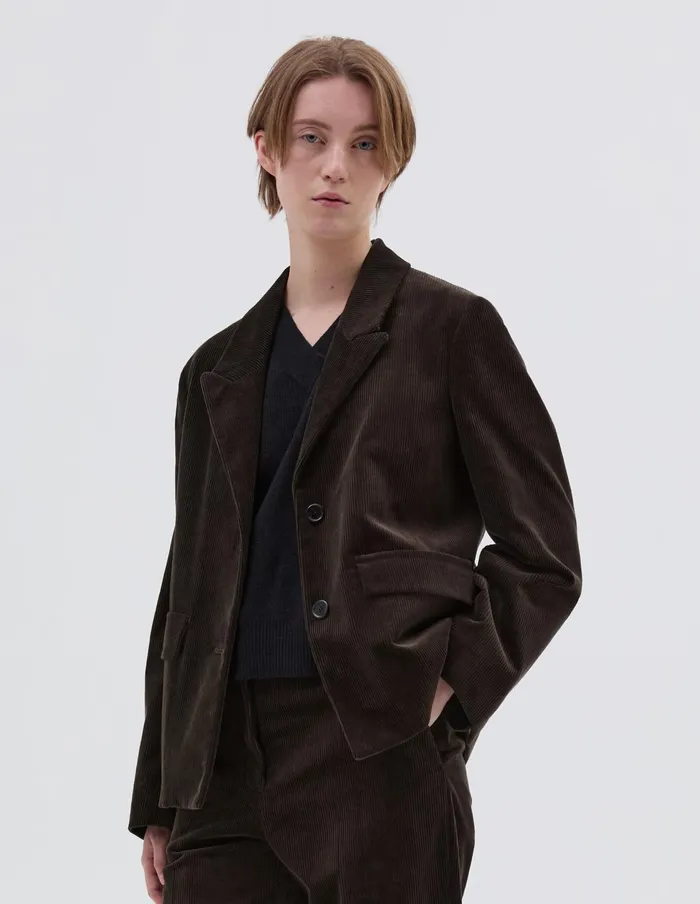 Women Peak Lapel Blazer Mole Margaret Howell Jackets and Coats