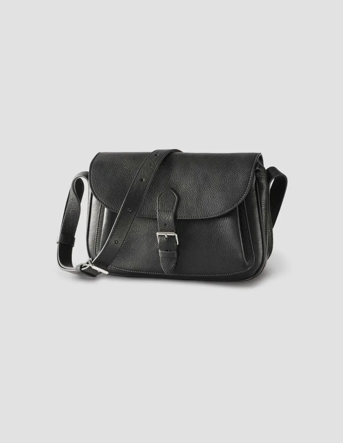 Women Pleat Pocket Satchel Black Margaret Howell Bags