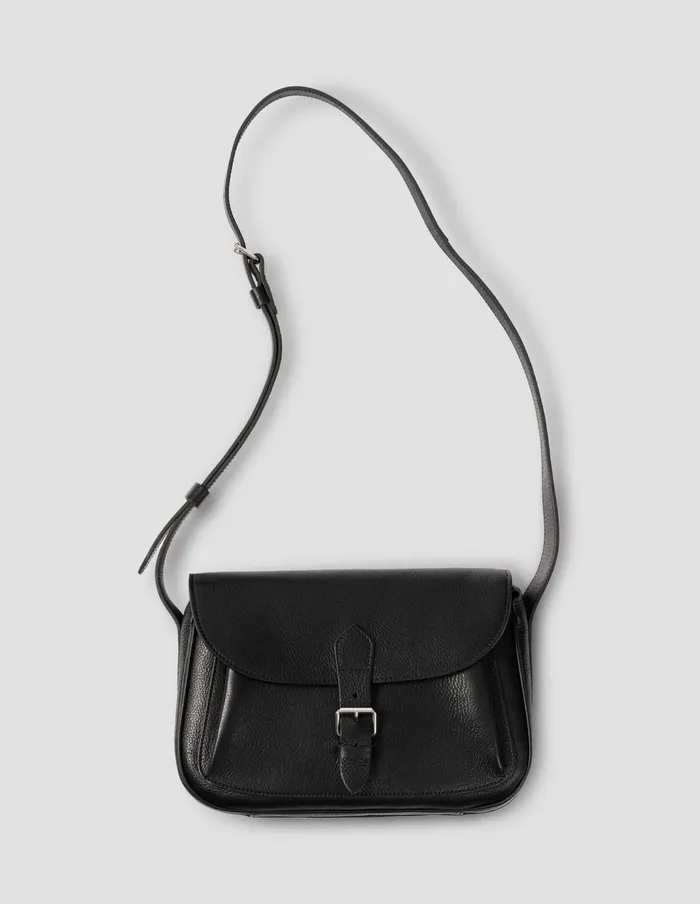 Women Pleat Pocket Satchel Black Margaret Howell Bags