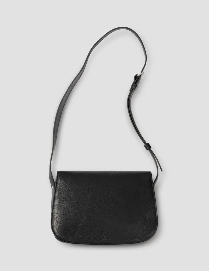 Women Pleat Pocket Satchel Black Margaret Howell Bags