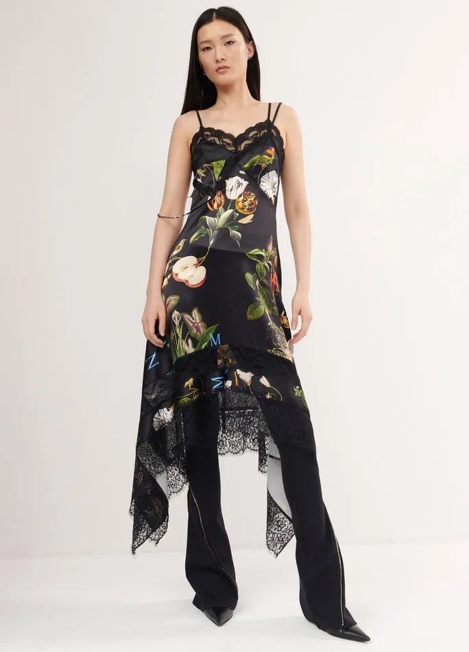 Women Print Lace Slip Dress MONSE Dresses