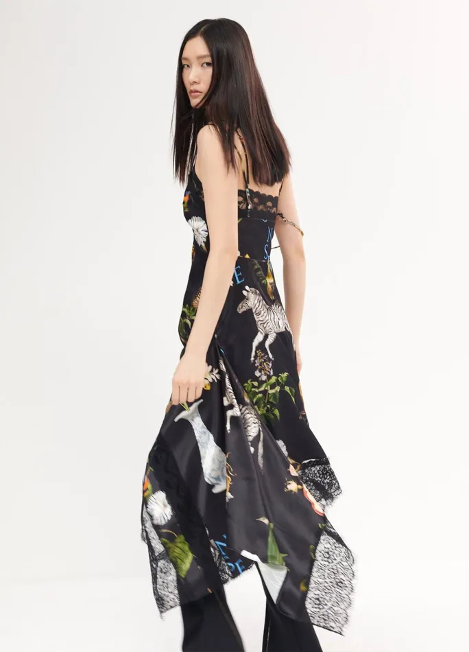 Women Print Lace Slip Dress MONSE Dresses
