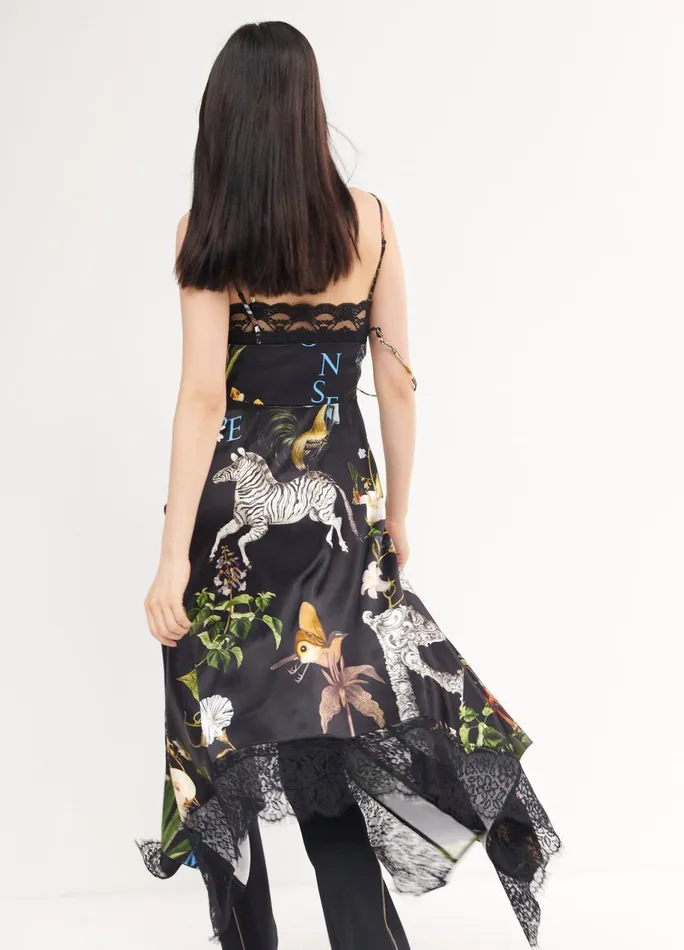 Women Print Lace Slip Dress MONSE Dresses