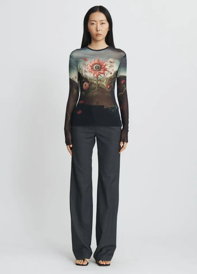 Women Printed Mesh Top MONSE Tops