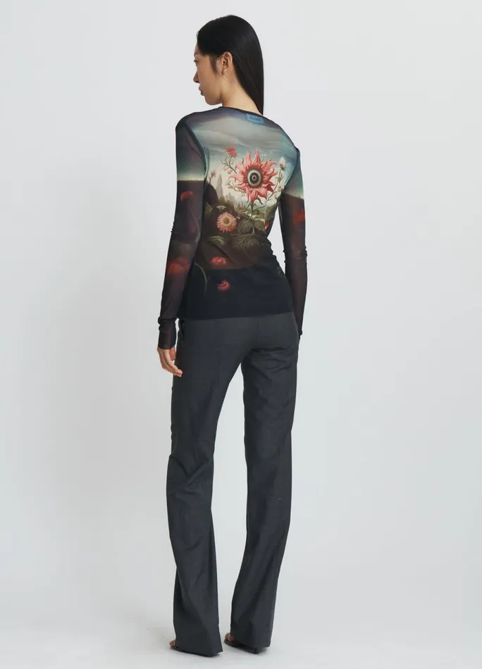 Women Printed Mesh Top MONSE Tops