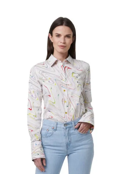 Women PRISCILLA SHIRT White Robert Graham Tops