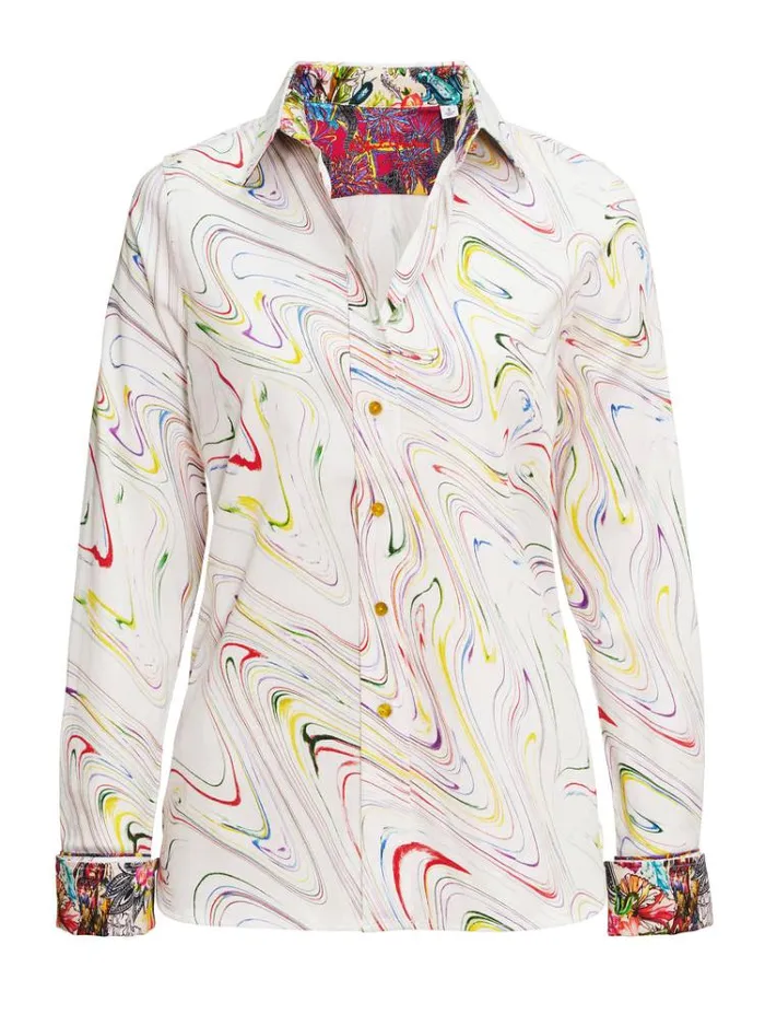Women PRISCILLA SHIRT White Robert Graham Tops