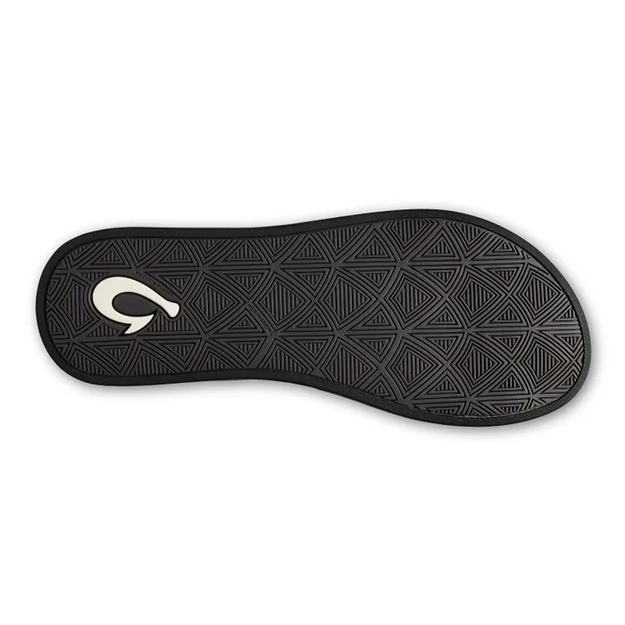 Women Puawe Womens Cushioned Beach Sandals Silver Black Olukai WaterFriendly Women Puawe Womens Cushioned Beach Sandals Silver Black Olukai WaterFriendly