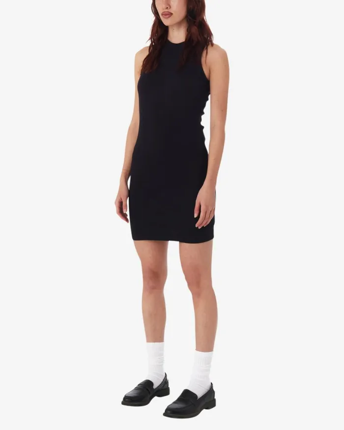 Women RIB KNIT DRESS Anthracite OBEY Clothing DRESSES