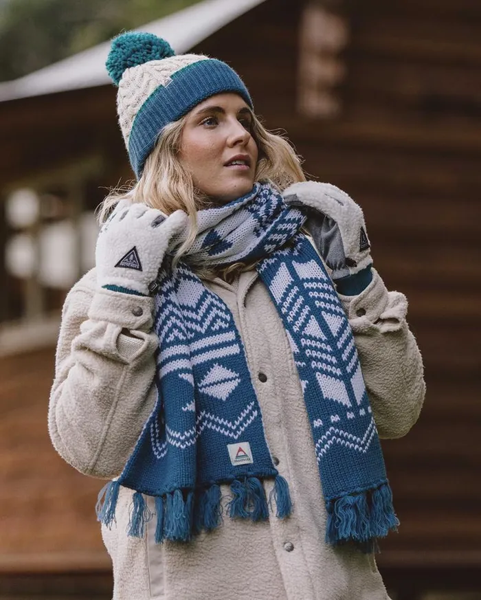 Women Scarves and Neckwear Passenger West Coast Recycled Acrylic Scarf Blue Steel Blue Steel
