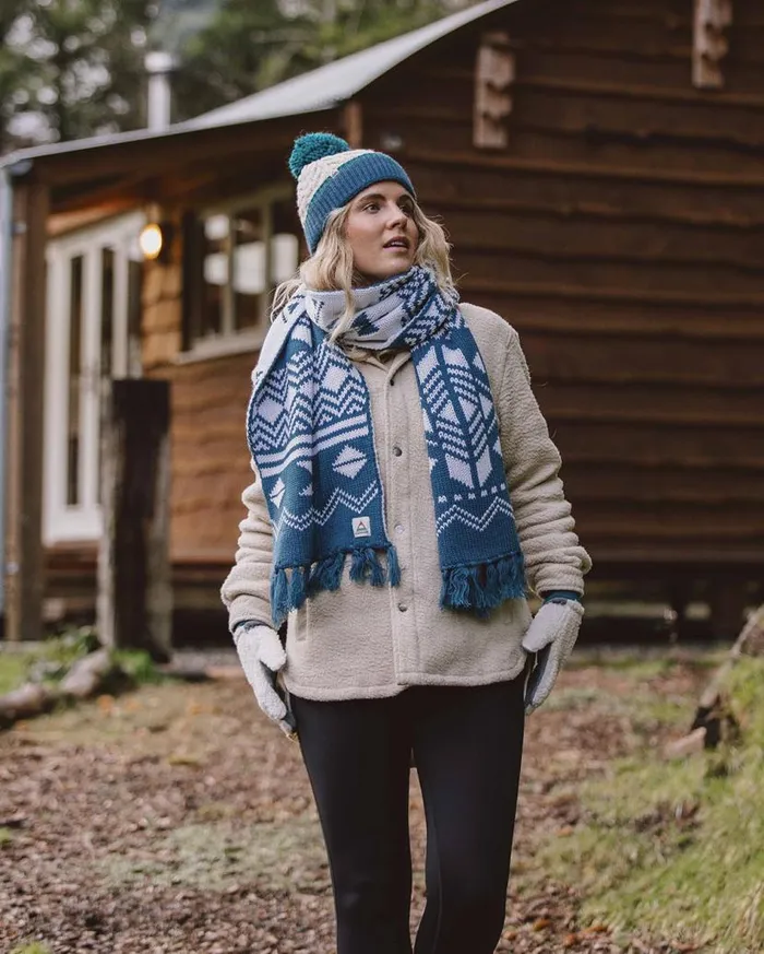 Women Scarves and Neckwear Passenger West Coast Recycled Acrylic Scarf Blue Steel Blue Steel