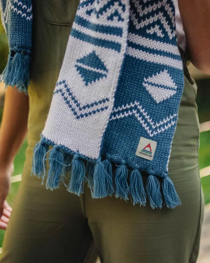 Women Scarves and Neckwear Passenger West Coast Recycled Acrylic Scarf Blue Steel Blue Steel