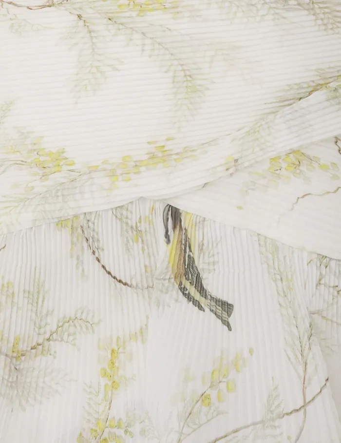 Women Skirts Zimmermann Pleated Tiered Skirt Acacia Birds