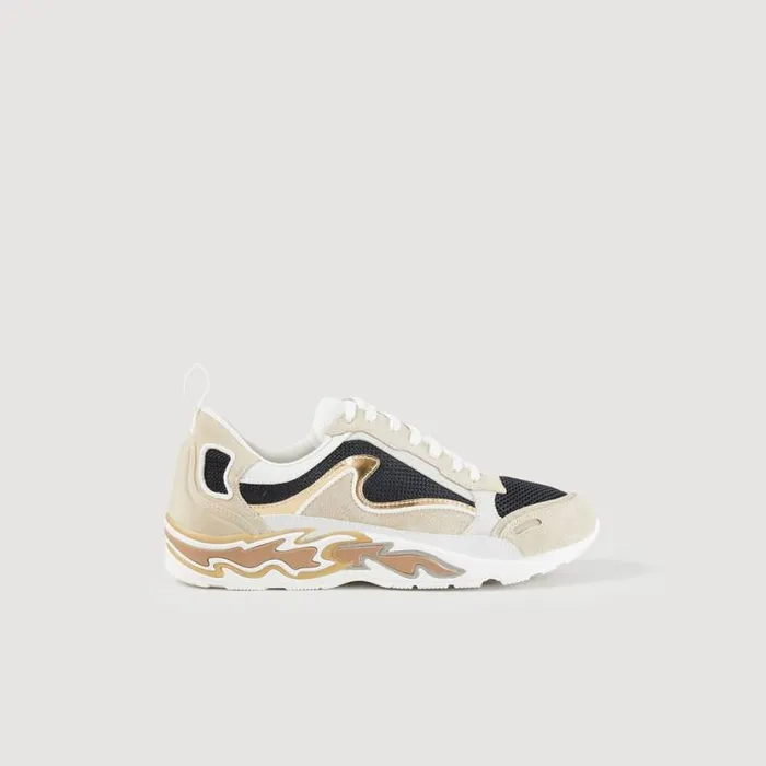 Women Sneakers SANDRO Flame Sneakers Gold