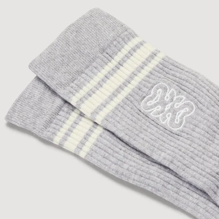 Women Socks SANDRO Embroidered Socks Grey