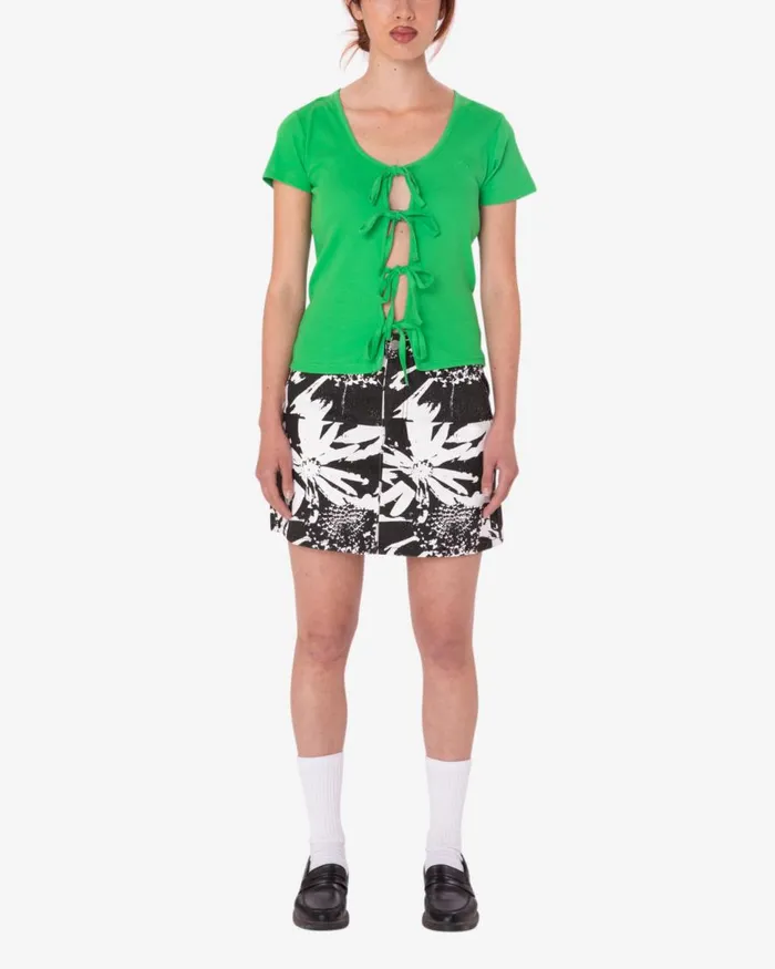 Women SOPHIE FRONT TIE Hydrangea OBEY Clothing TOPS