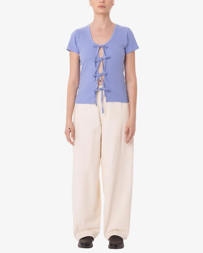 Women SOPHIE FRONT TIE Hydrangea OBEY Clothing TOPS