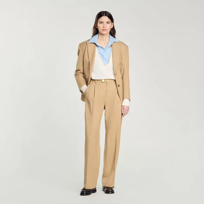 Women Sweaters and Cardigans SANDRO PoloNeck Sweater Ecru