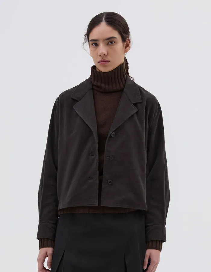 Women Three Button Jacket Shirt Ebony Margaret Howell Shirts