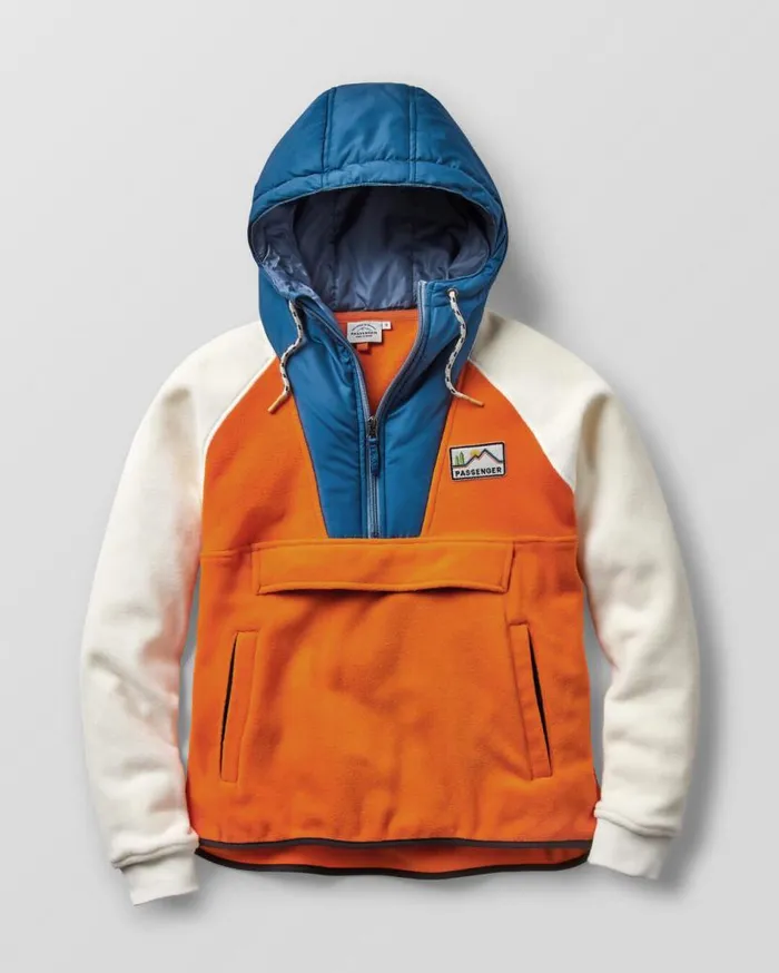 Women Tops Passenger Alexander Recycled Polar Hooded Fleece Sunrise Orange Sunrise Orange