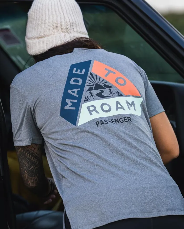Women Tops Passenger Aurora Recycled Active TShirt Grey Marl Grey Marl