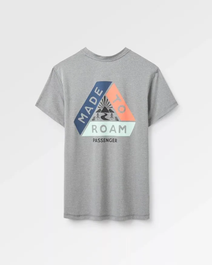 Women Tops Passenger Aurora Recycled Active TShirt Grey Marl Grey Marl