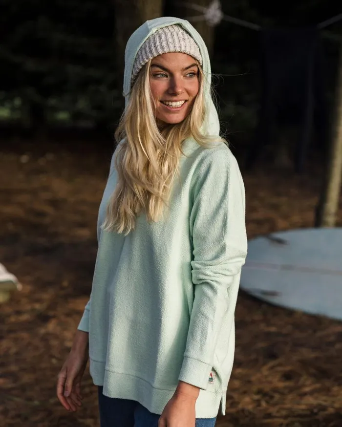 Women Tops Passenger Clove Organic Cotton Textured Hoodie Surf Spray Surf Spray