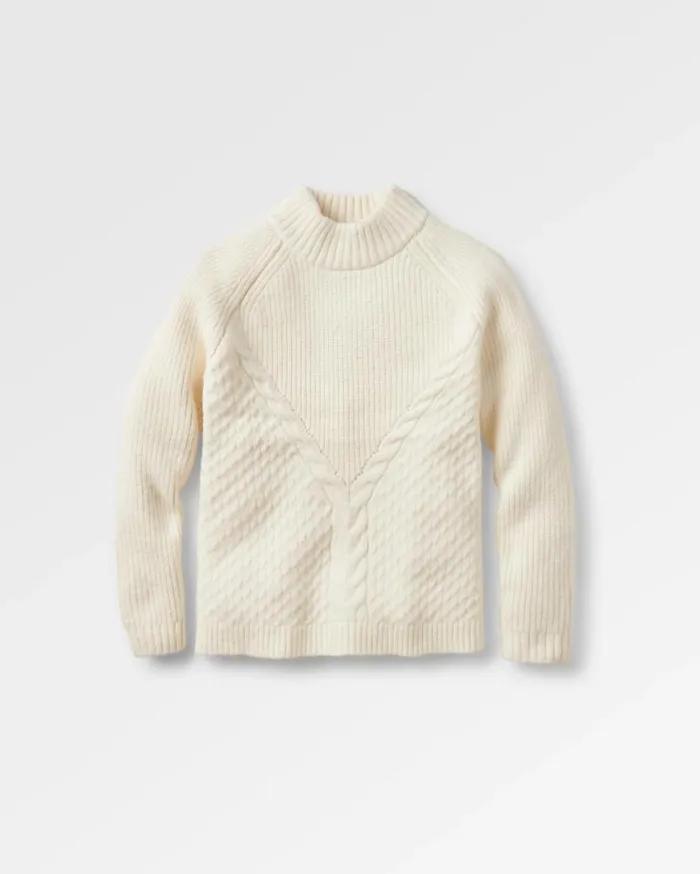 Women Tops Passenger Cozy Cable Recycled Knitted Jumper Off White Off White