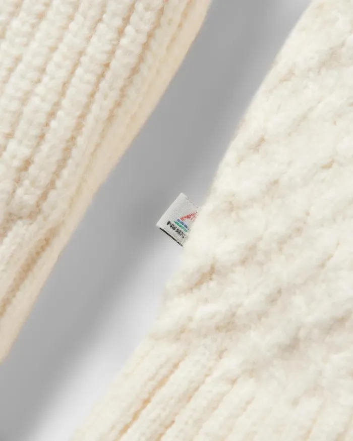 Women Tops Passenger Cozy Cable Recycled Knitted Jumper Off White Off White