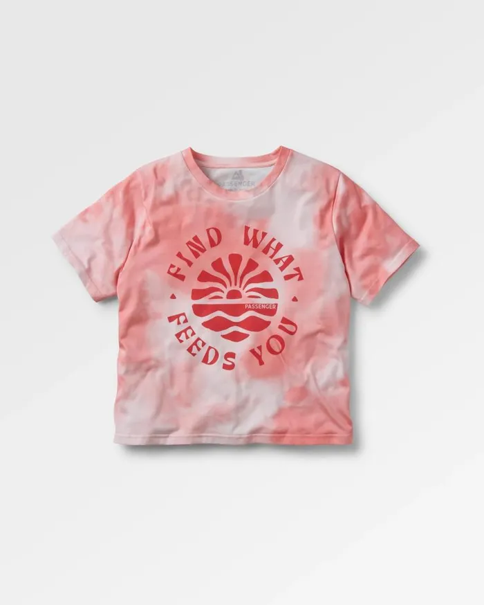 Women Tops Passenger Discovery Organic Cotton TShirt Tie Dye Shell Pink Tie Dye Shell Pink