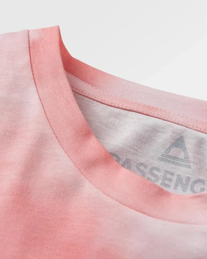 Women Tops Passenger Discovery Organic Cotton TShirt Tie Dye Shell Pink Tie Dye Shell Pink