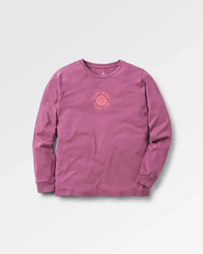 Women Tops Passenger Discovery Recycled Cotton LS TShirt Berry Berry