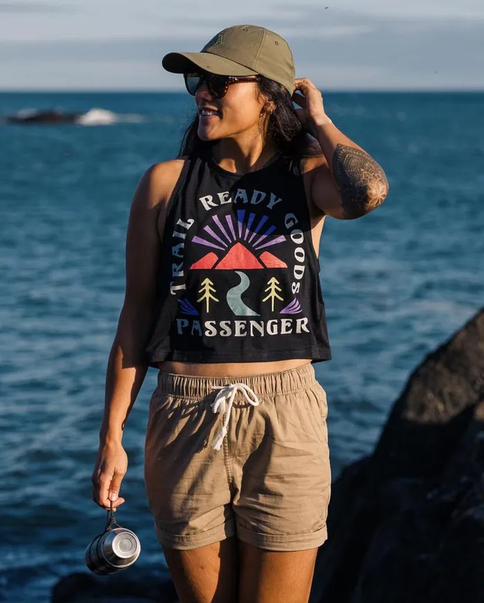 Women Tops Passenger Exhale Active Recycled Vest Black Black