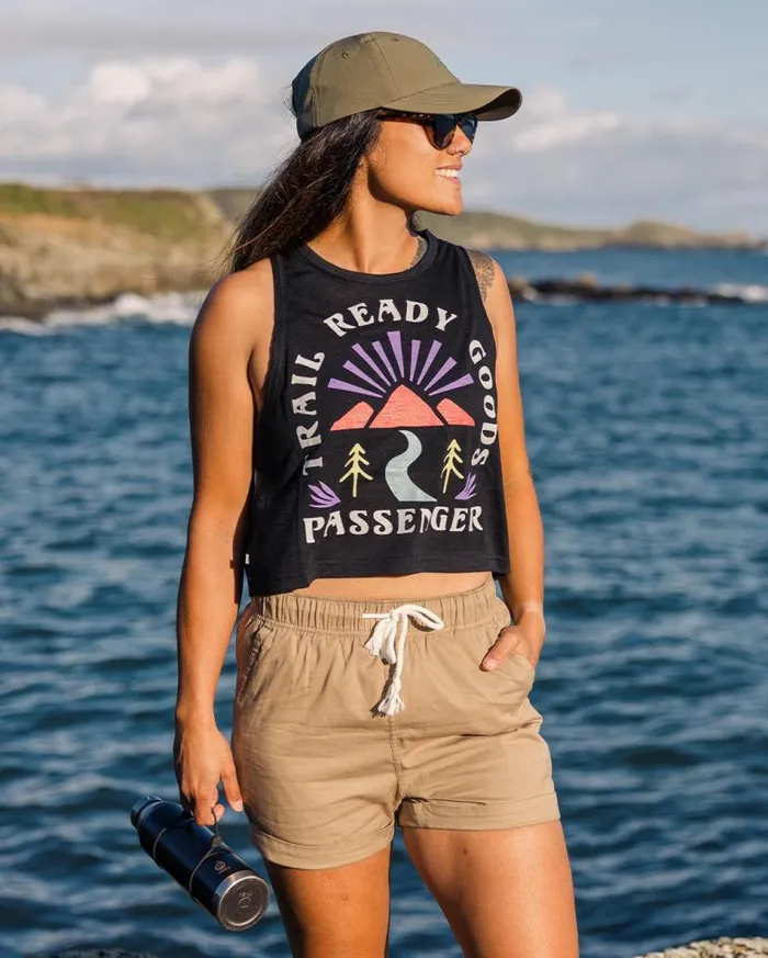 Women Tops Passenger Exhale Active Recycled Vest Black Black