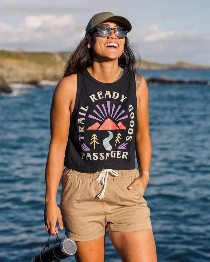 Women Tops Passenger Exhale Active Recycled Vest Black Black