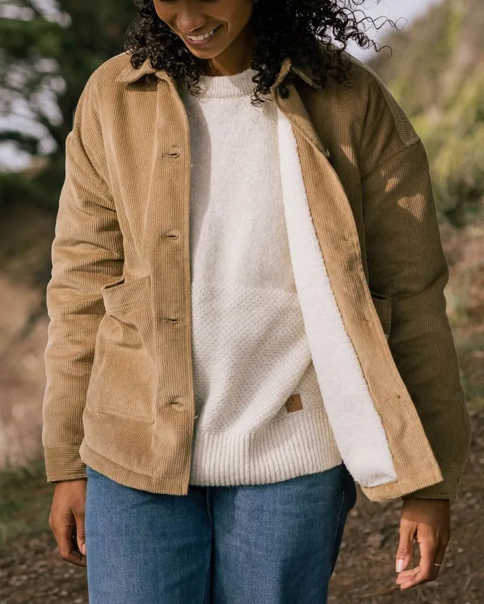 Women Tops Passenger Flint Corduroy Overshirt Biscuit Biscuit