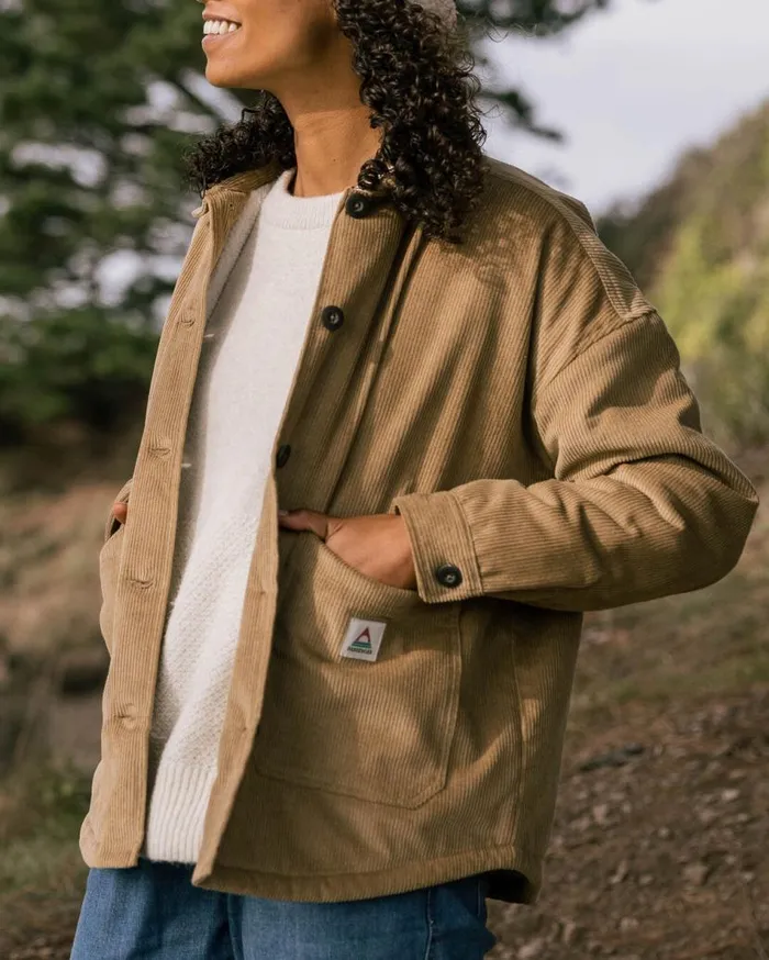 Women Tops Passenger Flint Corduroy Overshirt Biscuit Biscuit