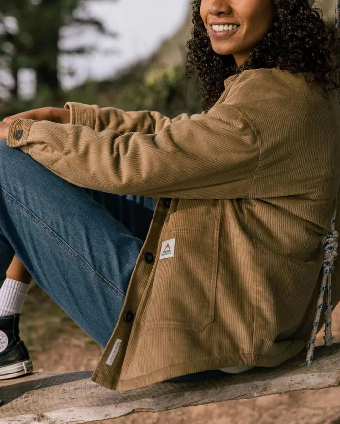 Women Tops Passenger Flint Corduroy Overshirt Biscuit Biscuit